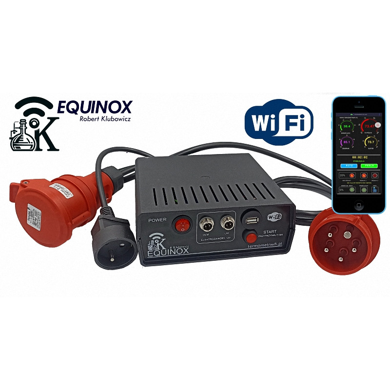 Sterownik kolumny rektyfikacyjnej EQUINOX-RK.10 - przystawka do termometru Wi-Fi 3 FAZY