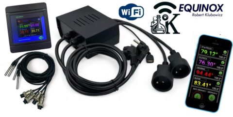 Termometr wi-fi + przystawka sterująca mocą