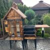 Wędzarnia ogrodowa z bocznym grillem w drewnianej obudowie - zdjęcie 19
